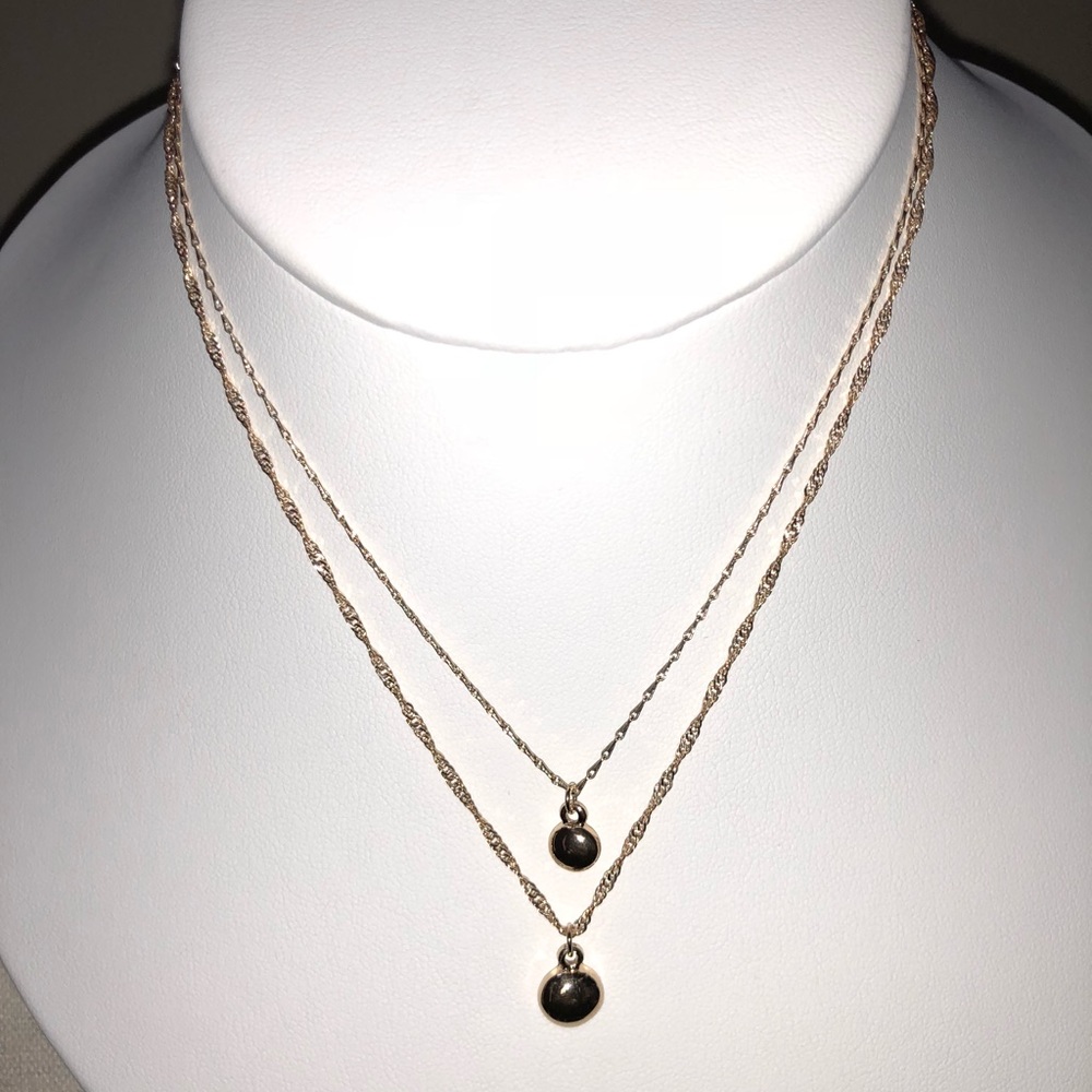 HM Double chain pendant necklace